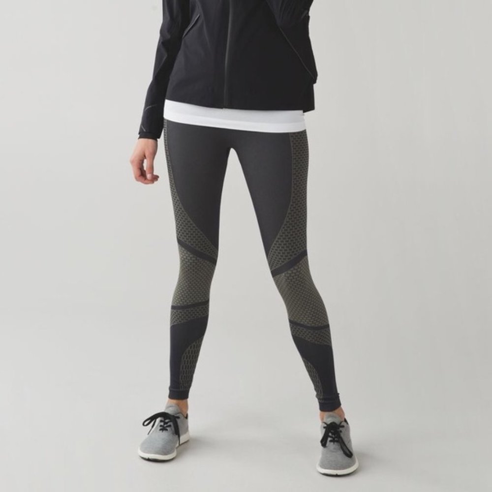 Lululemon All About That Base Grey Tights